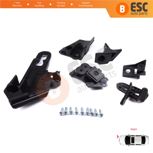 Headlight Holder Mount Repair Bracket Tab Set Right Side for Seat Leon Cupra MK4 KL1 KL8 2020-On 5FA998226