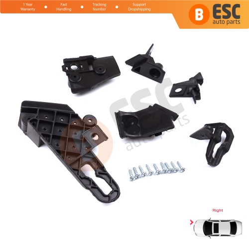 Headlight Holder Mount Repair Bracket Tab Set Right Side for Seat Leon Cupra MK4 KL1 KL8 2020-On 5FA998226