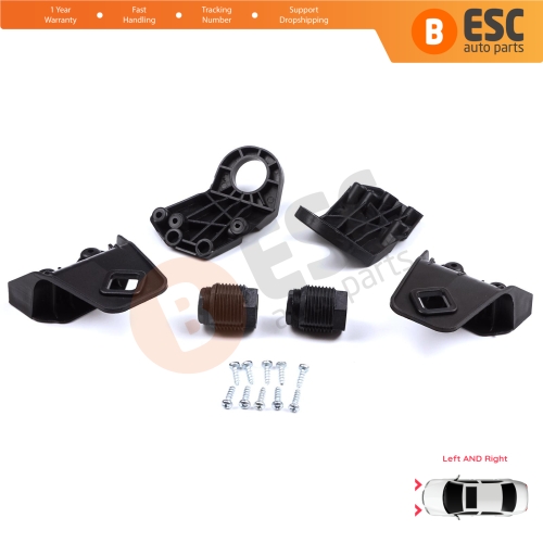 Headlight Holder Mount Repair Bracket Tab Set Left Right Side for Audi A3 S3 MK3 8V 2012-2020 8V0998121 8V0998122