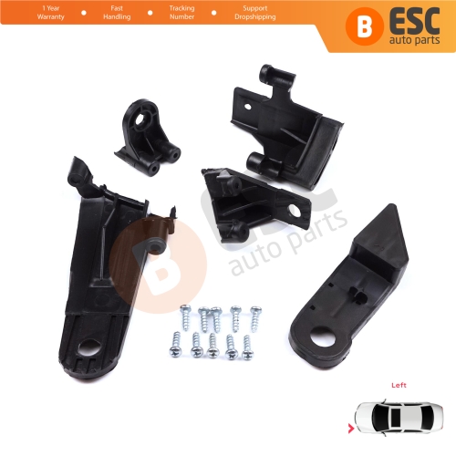 Headlight Holder Mount Repair Bracket Tab Set Left Side for Dacia Renault Duster MK2 HM 2017-2024 260609367R