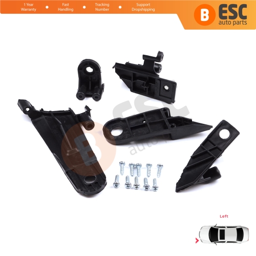 Headlight Holder Mount Repair Bracket Tab Set Left Side for Dacia Renault Duster MK2 HM 2017-2024 260609367R