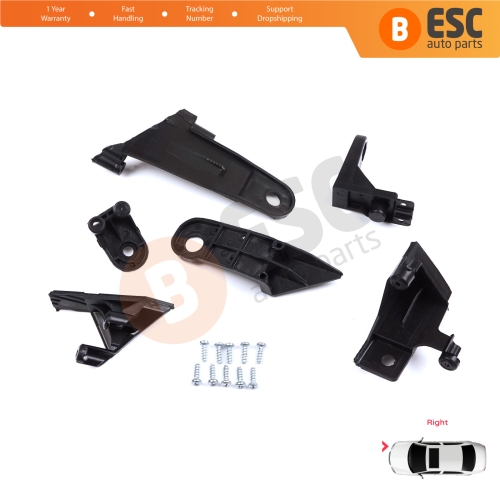 Headlight Holder Mount Repair Bracket Tab Set Right Side for Dacia Renault Duster MK2 HM 2017-2024 260101133R