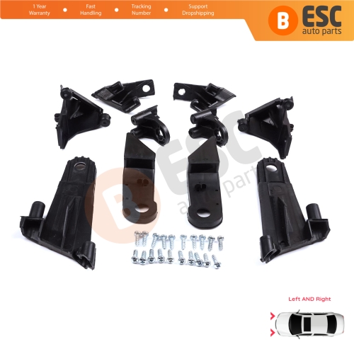 Headlight Holder Mount Repair Bracket Tab Set Left Right Side for Dacia Renault Duster MK2 HM 2017-2024 260609367R 260101133R