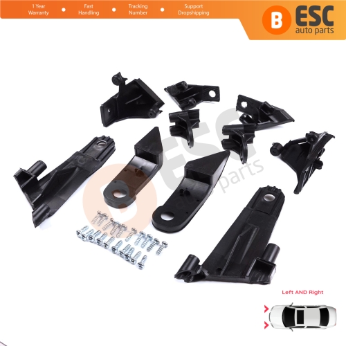 Headlight Holder Mount Repair Bracket Tab Set Left Right Side for Dacia Renault Duster MK2 HM 2017-2024 260609367R 260101133R