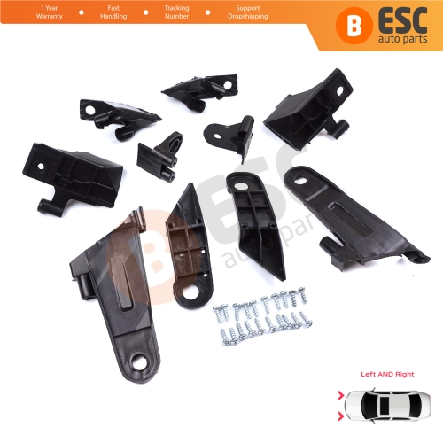 Headlight Holder Mount Repair Bracket Tab Set Left Right Side for Dacia Renault Duster MK2 HM 2017-2024 260609367R 260101133R