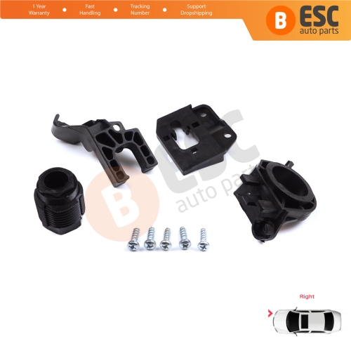 Headlight Holder Mount Repair Bracket Tab Set Right Side for Audi A4 B9 8W 8W5 8WD 8W2 8WC 2016-On 8W0998122