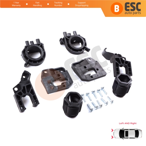 Headlight Holder Mount Repair Bracket Tab Set Left Right Side for Audi A4 B9 8W 8W5 8WD 8W2 8WC 2016-On 8W0998121 8W0998122