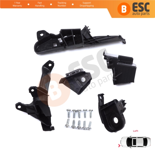 Headlight Holder Mount Repair Bracket Tab Set Left Side for Renault Clio MK5 B7 BF 2019-On 260E70544R