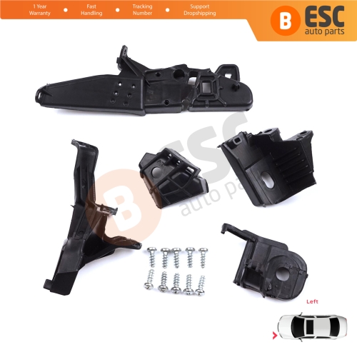 Headlight Holder Mount Repair Bracket Tab Set Left Side for Renault Clio MK5 B7 BF 2019-On 260E70544R