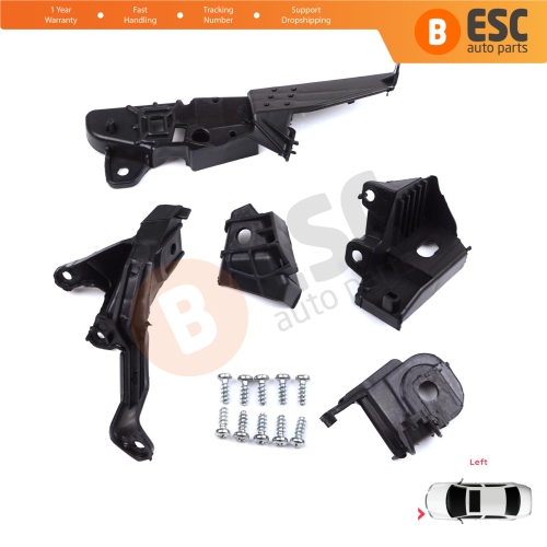 Headlight Holder Mount Repair Bracket Tab Set Left Side for Renault Clio MK5 B7 BF 2019-On 260E70544R