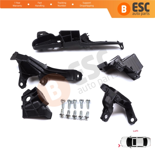 Headlight Holder Mount Repair Bracket Tab Set Left Side for Renault Clio MK5 B7 BF 2019-On 260E70544R