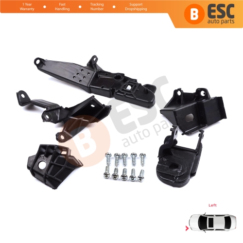 Headlight Holder Mount Repair Bracket Tab Set Left Side for Renault Clio MK5 B7 BF 2019-On 260E70544R