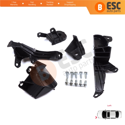 Headlight Holder Mount Repair Bracket Tab Set Left Side for Renault Clio MK5 B7 BF 2019-On 260E70544R