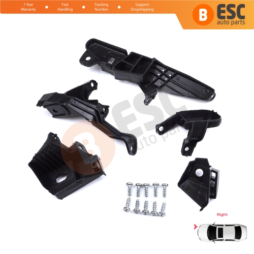 Headlight Holder Mount Repair Bracket Tab Set Right Side for Renault Clio MK5 B7 BF 2019-On 260E69870R