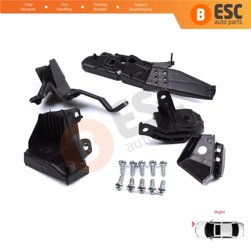 Headlight Holder Mount Repair Bracket Tab Set Right Side for Renault Clio MK5 B7 BF 2019-On 260E69870R