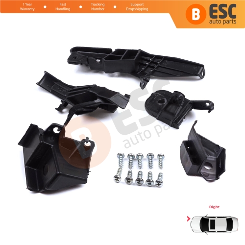 Headlight Holder Mount Repair Bracket Tab Set Right Side for Renault Clio MK5 B7 BF 2019-On 260E69870R