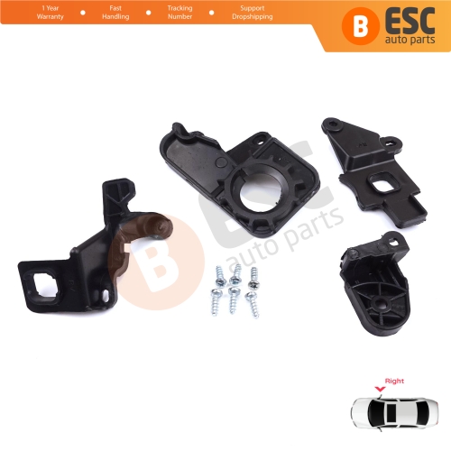 Headlight Holder Mount Repair Bracket Tab Set Right Side for Citroen C5 MK2 MK3 RD TD RW X7 2008-2017 6212F1