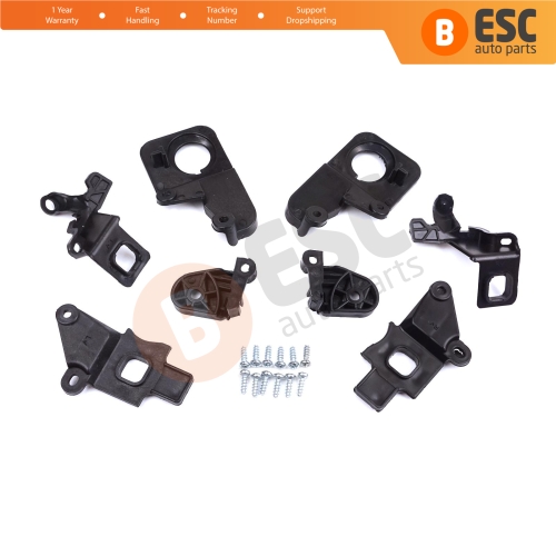 Headlight Holder Mount Repair Bracket Tab Set Left Right Side for Citroen C5 MK2 MK3 RD TD RW X7 2008-2017 6212F0 6212F1