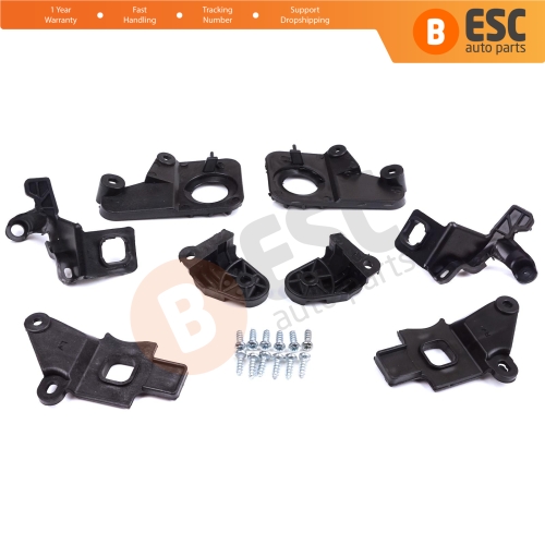 Headlight Holder Mount Repair Bracket Tab Set Left Right Side for Citroen C5 MK2 MK3 RD TD RW X7 2008-2017 6212F0 6212F1