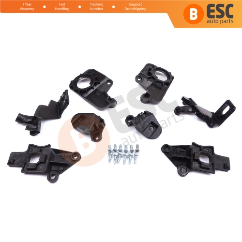 Headlight Holder Mount Repair Bracket Tab Set Left Right Side for Citroen C5 MK2 MK3 RD TD RW X7 2008-2017 6212F0 6212F1