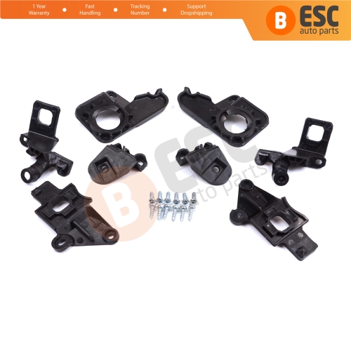 Headlight Holder Mount Repair Bracket Tab Set Left Right Side for Citroen C5 MK2 MK3 RD TD RW X7 2008-2017 6212F0 6212F1