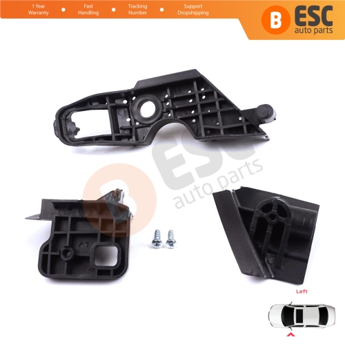 Headlight Holder Mount Repair Bracket Tab Set Left Side for Peugeot 301 2017-2024 Facelift 9817298380