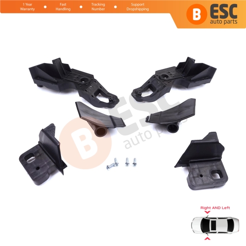 Headlight Holder Mount Repair Bracket Tab Set Left Right Side for Peugeot 301 2017-2024 Facelift 9817298380 9817296980