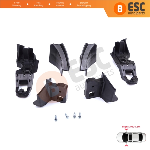 Headlight Holder Mount Repair Bracket Tab Set Left Right Side for Peugeot 301 2017-2024 Facelift 9817298380 9817296980