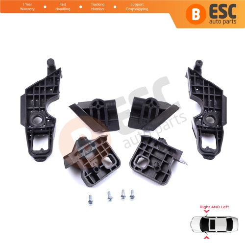 Headlight Holder Mount Repair Bracket Tab Set Left Right Side for Peugeot 301 2017-2024 Facelift 9817298380 9817296980