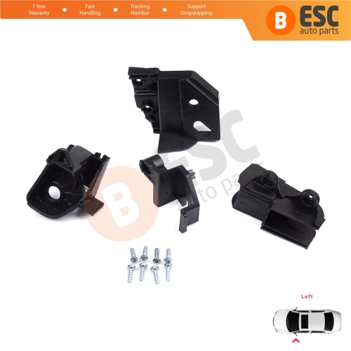 Headlight Holder Mount Repair Bracket Tab Set Left Side for Peugeot Rifter Partner K9 2018-On 9824199280