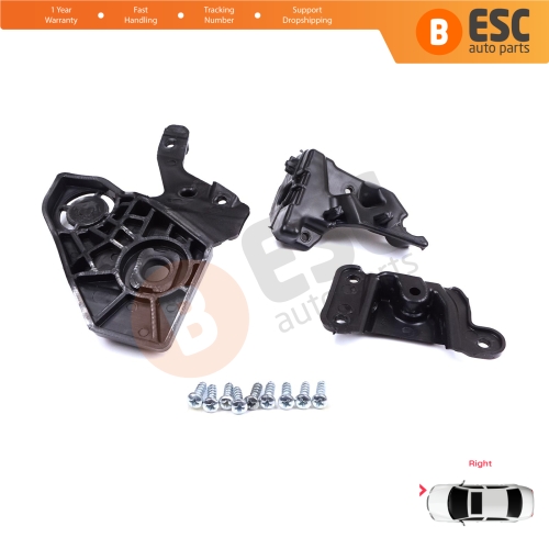 Headlight Holder Mount Repair Bracket Tab Set Right Side for Peugeot 208 e-208 MK2 P21 2008 e-2008 MK2 P24 2019-On 1656169480