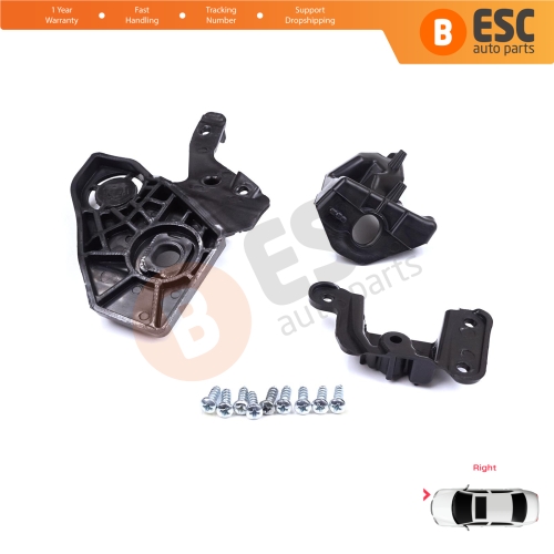 Headlight Holder Mount Repair Bracket Tab Set Right Side for Peugeot 208 e-208 MK2 P21 2008 e-2008 MK2 P24 2019-On 1656169480