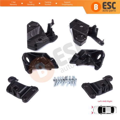 Headlight Holder Mount Repair Bracket Tab Set Left Right Side for Peugeot 208 e-208 MK2 P21 2008 e-2008 MK2 P24 2019-On 1656169580 1656169480