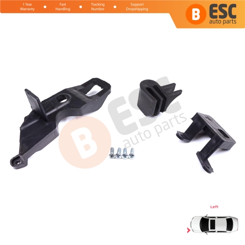 Headlight Holder Mount Repair Bracket Tab Set Left Side for Citroen C Elysee DD 2017-2024﻿ Facelift 9817298480