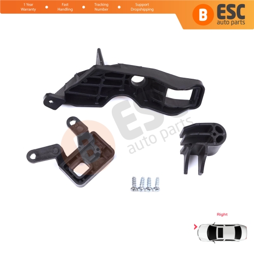 Headlight Holder Mount Repair Bracket Tab Set Right Side for Citroen C Elysee DD 2017-2024﻿ Facelift 9817297880