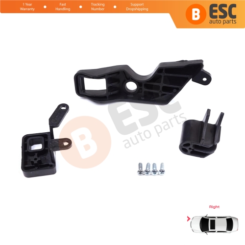 Headlight Holder Mount Repair Bracket Tab Set Right Side for Citroen C Elysee DD 2017-2024﻿ Facelift 9817297880