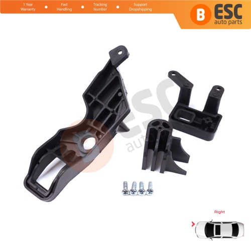 Headlight Holder Mount Repair Bracket Tab Set Right Side for Citroen C Elysee DD 2017-2024﻿ Facelift 9817297880