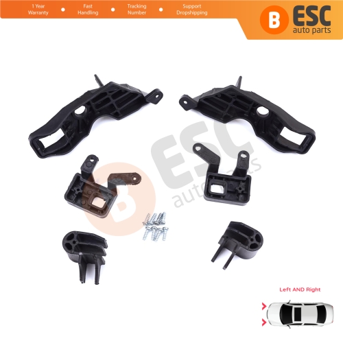 Headlight Holder Mount Repair Bracket Tab Set Left Right Side for Citroen C Elysee DD 2017-2024﻿ Facelift 9817298480 9817297880