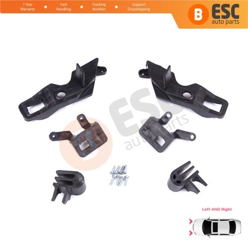 Headlight Holder Mount Repair Bracket Tab Set Left Right Side for Citroen C Elysee DD 2017-2024﻿ Facelift 9817298480 9817297880