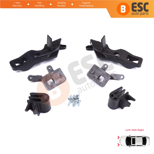 Headlight Holder Mount Repair Bracket Tab Set Left Right Side for Citroen C Elysee DD 2017-2024﻿ Facelift 9817298480 9817297880