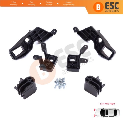 Headlight Holder Mount Repair Bracket Tab Set Left Right Side for Citroen C Elysee DD 2017-2024﻿ Facelift 9817298480 9817297880