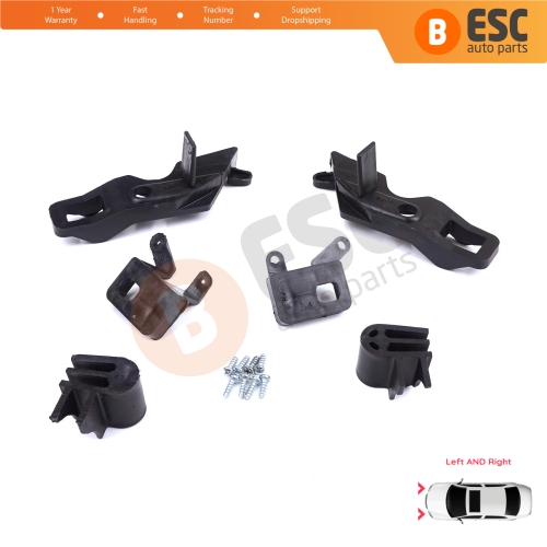 Headlight Holder Mount Repair Bracket Tab Set Left Right Side for Citroen C Elysee DD 2017-2024﻿ Facelift 9817298480 9817297880