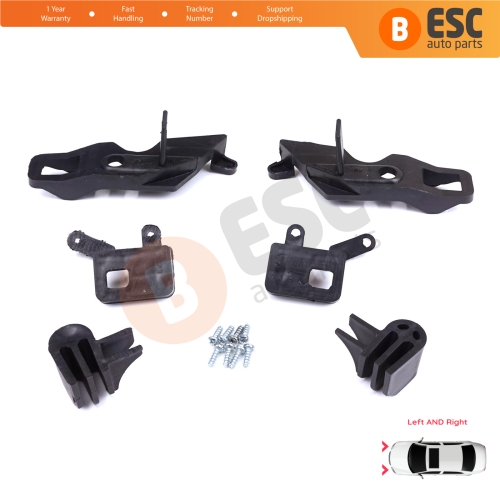 Headlight Holder Mount Repair Bracket Tab Set Left Right Side for Citroen C Elysee DD 2017-2024﻿ Facelift 9817298480 9817297880