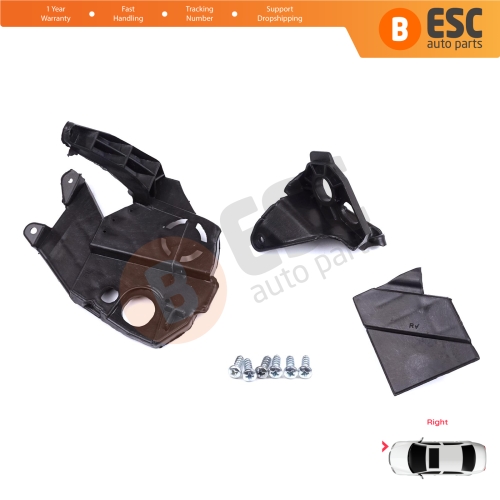 Headlight Holder Mount Repair Bracket Tab Set Right Side for Peugeot 3008 5008 MK2 2016-2024 9814255780