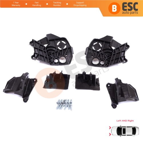 Headlight Holder Mount Repair Bracket Tab Set Left Right Side for Peugeot 3008 5008 MK2 2016-2024 9814255880 9814255780