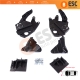 Headlight Holder Mount Repair Bracket Tab Set Left Right Side for Peugeot 3008 5008 MK2 2016-2024 9814255880 9814255780