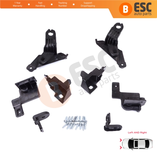 Headlight Holder Mount Repair Bracket Tab Set Right Left Side for Toyota Corolla MK12 E21 EA1 EH1 2019-On 81170-02T30 81130-02T30