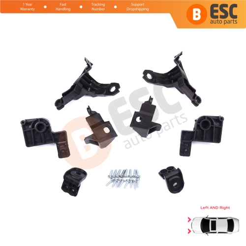 Headlight Holder Mount Repair Bracket Tab Set Right Left Side for Toyota Corolla MK12 E21 EA1 EH1 2019-On 81170-02T30 81130-02T30