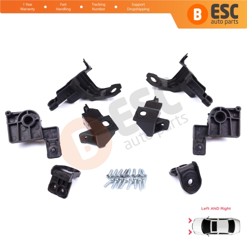 Headlight Holder Mount Repair Bracket Tab Set Right Left Side for Toyota Corolla MK12 E21 EA1 EH1 2019-On 81170-02T30 81130-02T30