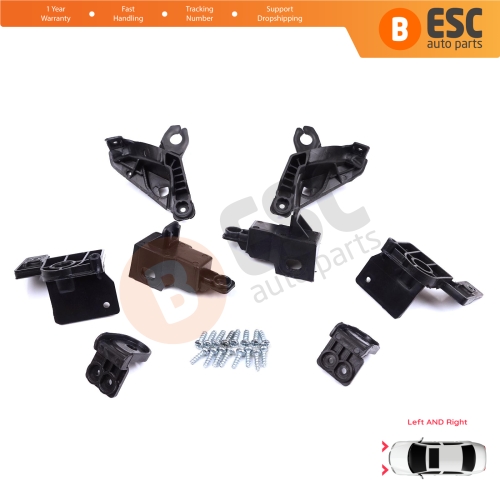 Headlight Holder Mount Repair Bracket Tab Set Right Left Side for Toyota Corolla MK12 E21 EA1 EH1 2019-On 81170-02T30 81130-02T30